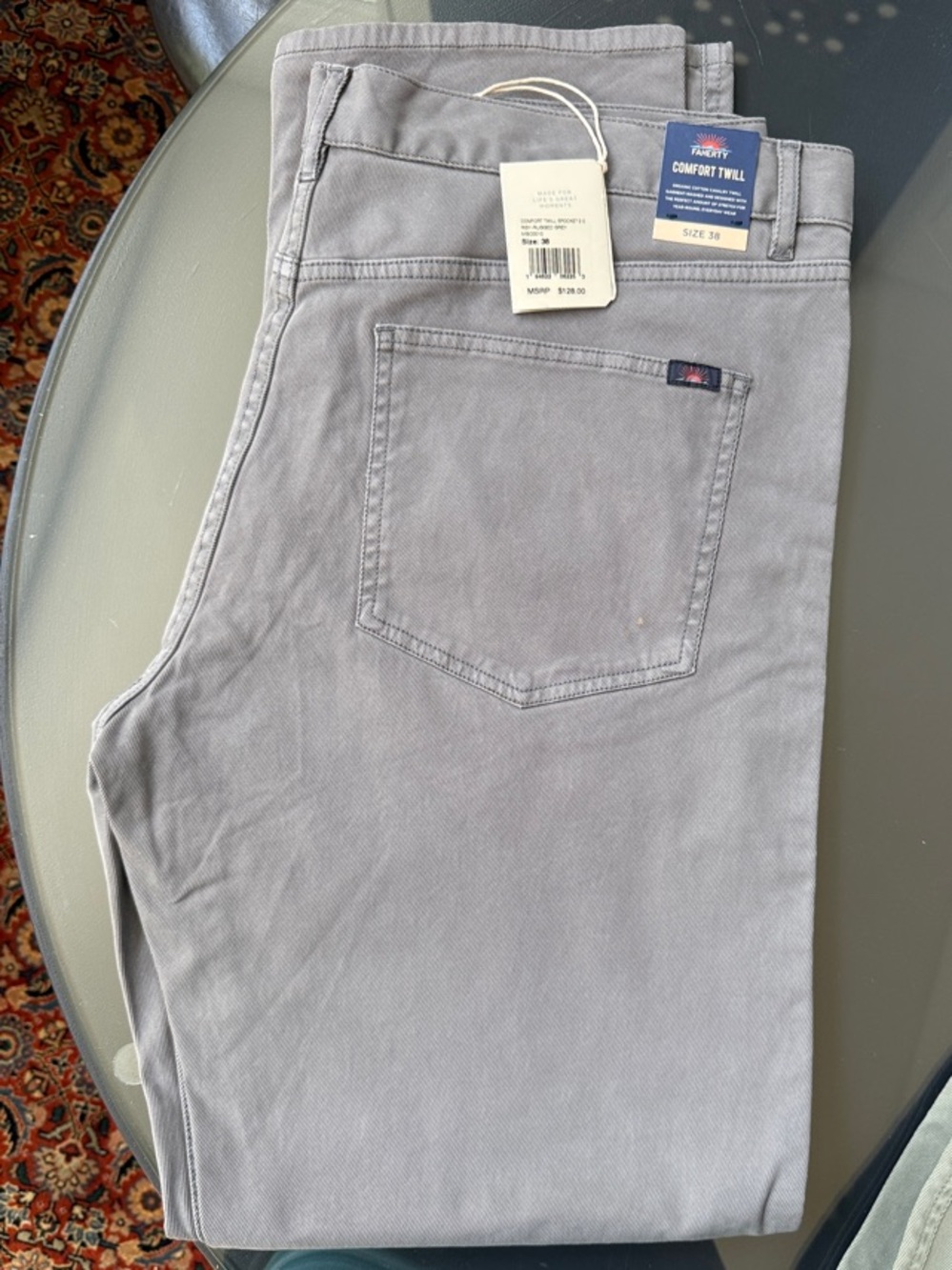 Faherty Men's Comfort Twill Chinos - Gray